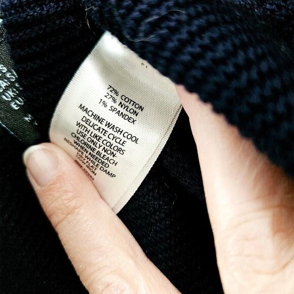 Cynthia Rowley Navy Thick Knit Full Zip Flare High Waist Mini Skirt Size Small - Picture 6 of 6